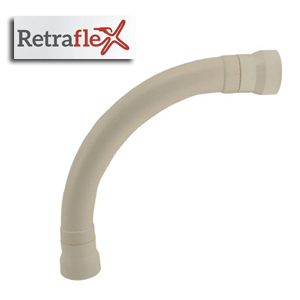 Coude à 90° Tres grand rayon pour flexible retractable mural