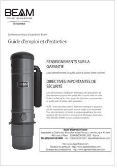 Guide utilisation aspiration centralisée Beam